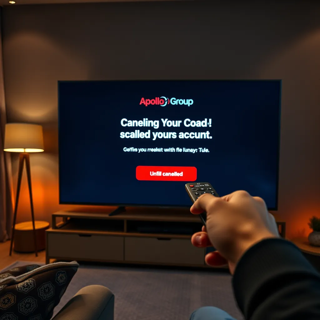 APOLLO GROUP TV Canceling Your Account